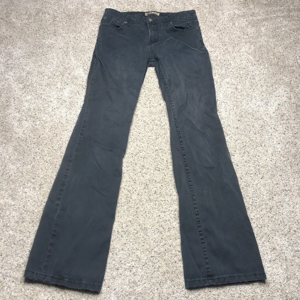 Life Energy Intelligence LEI Pants Womens 7 Gray Flared Leg Flat Front Casual